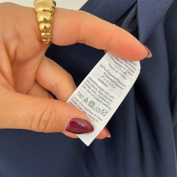 Jcrew ‘silk’ navy midi skirt - Picture 2 of 4